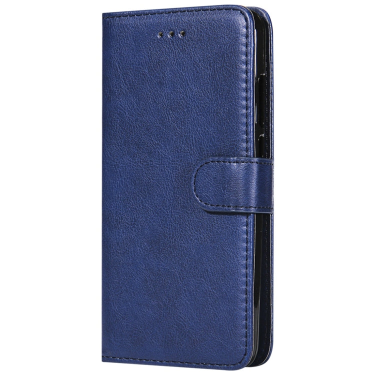 For Huawei Y6 (2019) Solid Color Horizontal Flip Protective Case with Holder & Card Slots & Wallet & Photo Frame & Lanyard