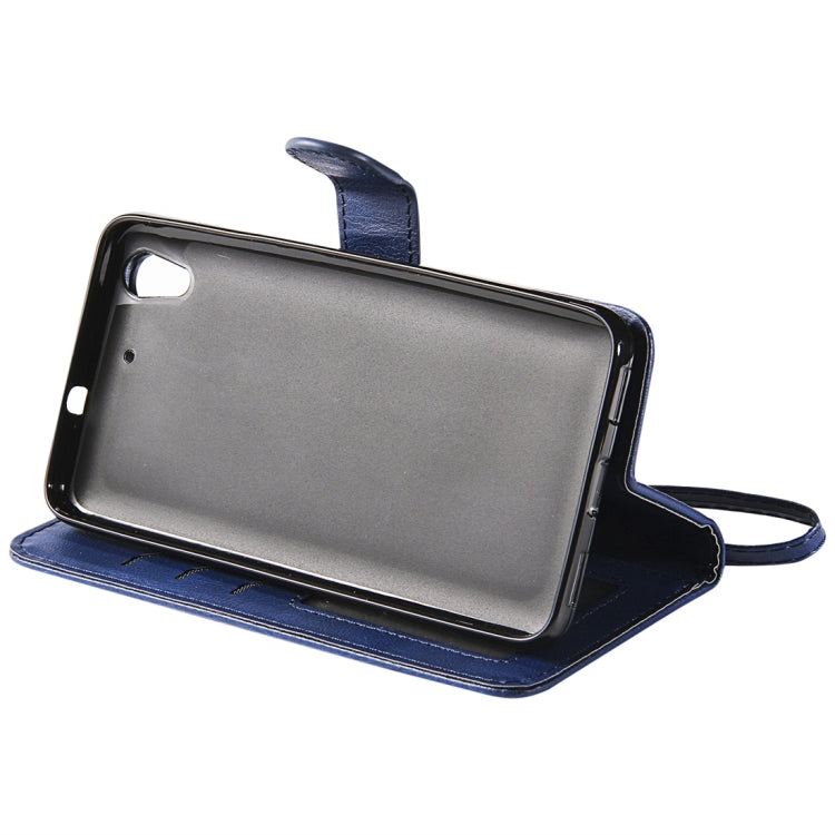 For Huawei Y6 (2019) Solid Color Horizontal Flip Protective Case with Holder & Card Slots & Wallet & Photo Frame & Lanyard