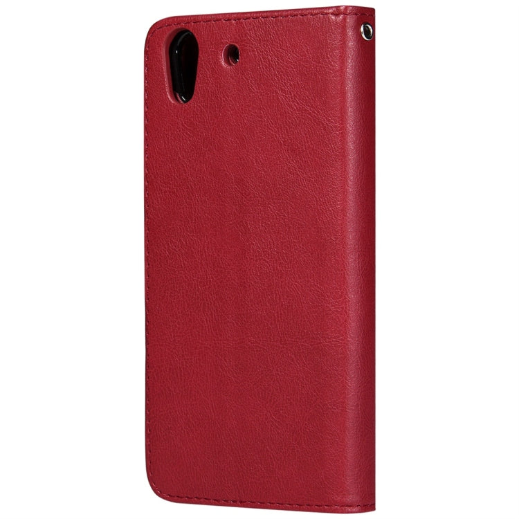 For Huawei Y6 (2019) Solid Color Horizontal Flip Protective Case with Holder & Card Slots & Wallet & Photo Frame & Lanyard