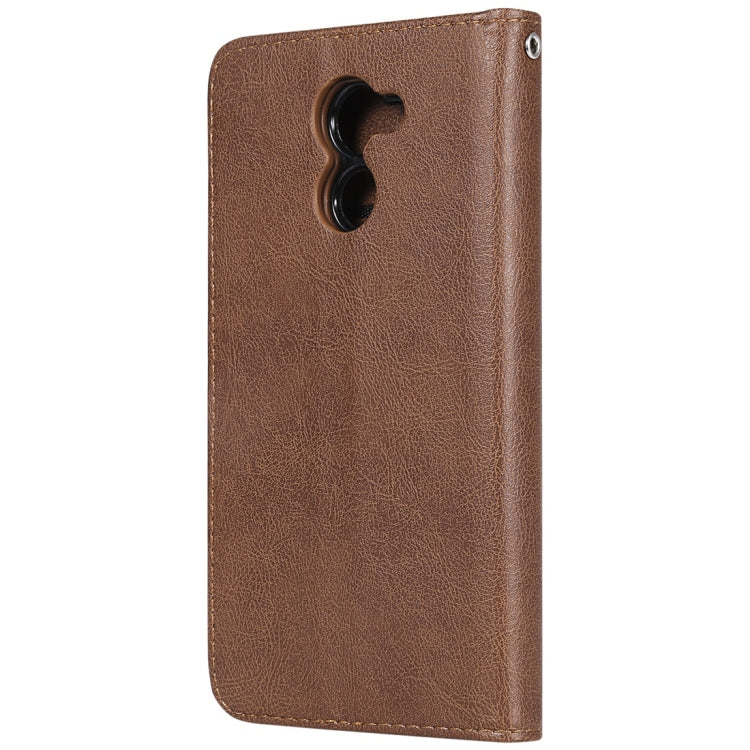 For Huawei Y7 Prime Solid Color Horizontal Flip Protective Case with Holder & Card Slots & Wallet & Photo Frame & Lanyard