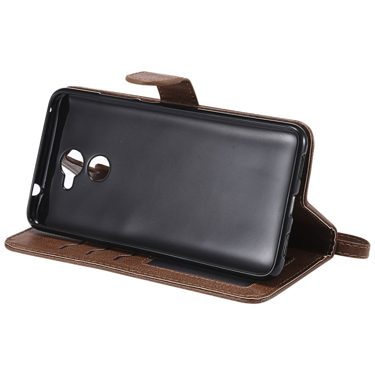 For Huawei Y7 Prime Solid Color Horizontal Flip Protective Case with Holder & Card Slots & Wallet & Photo Frame & Lanyard