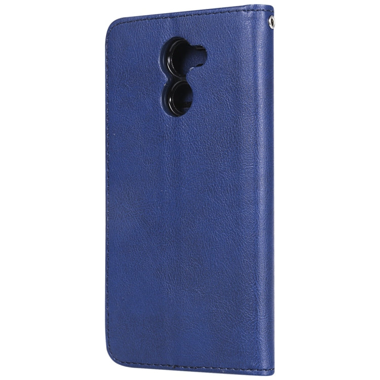 For Huawei Y7 Prime Solid Color Horizontal Flip Protective Case with Holder & Card Slots & Wallet & Photo Frame & Lanyard