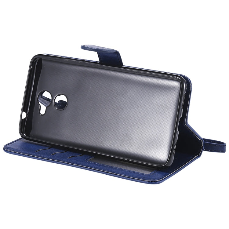 For Huawei Y7 Prime Solid Color Horizontal Flip Protective Case with Holder & Card Slots & Wallet & Photo Frame & Lanyard