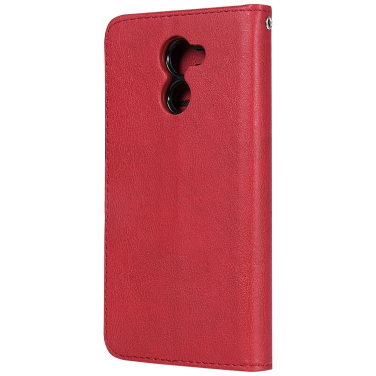 For Huawei Y7 Prime Solid Color Horizontal Flip Protective Case with Holder & Card Slots & Wallet & Photo Frame & Lanyard