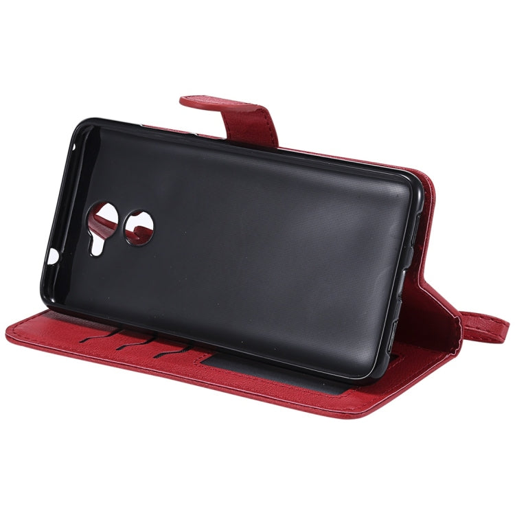 For Huawei Y7 Prime Solid Color Horizontal Flip Protective Case with Holder & Card Slots & Wallet & Photo Frame & Lanyard