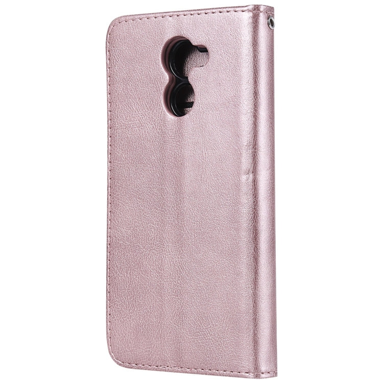 For Huawei Y7 Prime Solid Color Horizontal Flip Protective Case with Holder & Card Slots & Wallet & Photo Frame & Lanyard