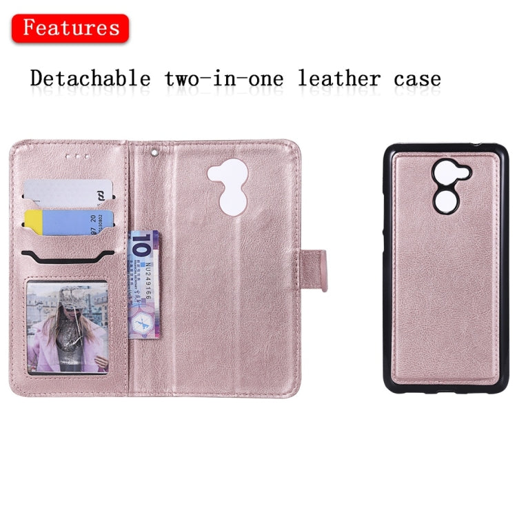 For Huawei Y7 Prime Solid Color Horizontal Flip Protective Case with Holder & Card Slots & Wallet & Photo Frame & Lanyard