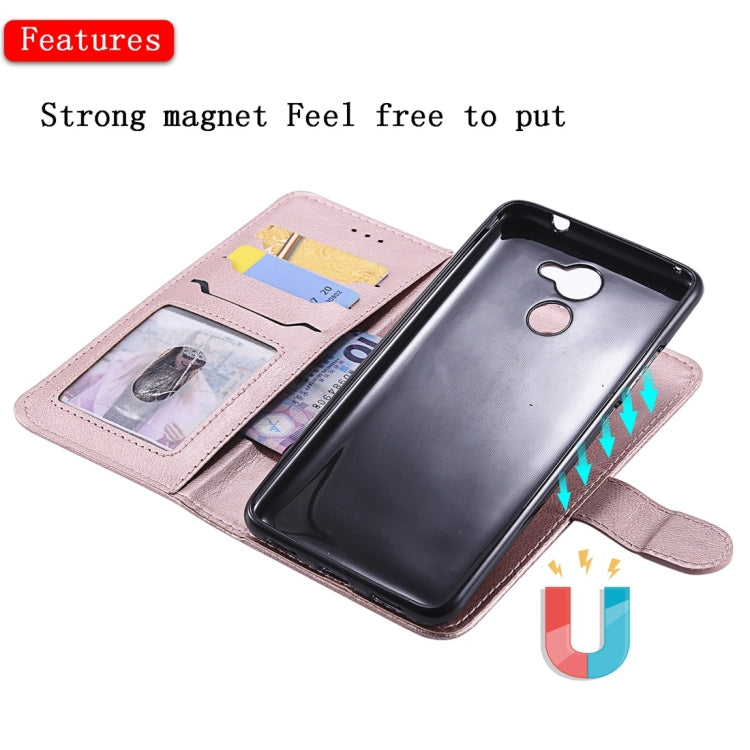 For Huawei Y7 Prime Solid Color Horizontal Flip Protective Case with Holder & Card Slots & Wallet & Photo Frame & Lanyard