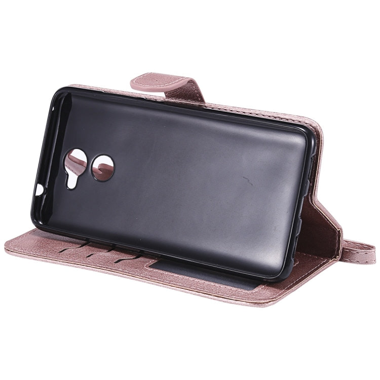 For Huawei Y7 Prime Solid Color Horizontal Flip Protective Case with Holder & Card Slots & Wallet & Photo Frame & Lanyard