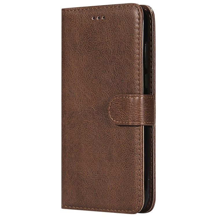 For Huawei Y7 Pro / Honor 7C Solid Color Horizontal Flip Protective Case with Holder & Card Slots & Wallet & Photo Frame & Lanyard