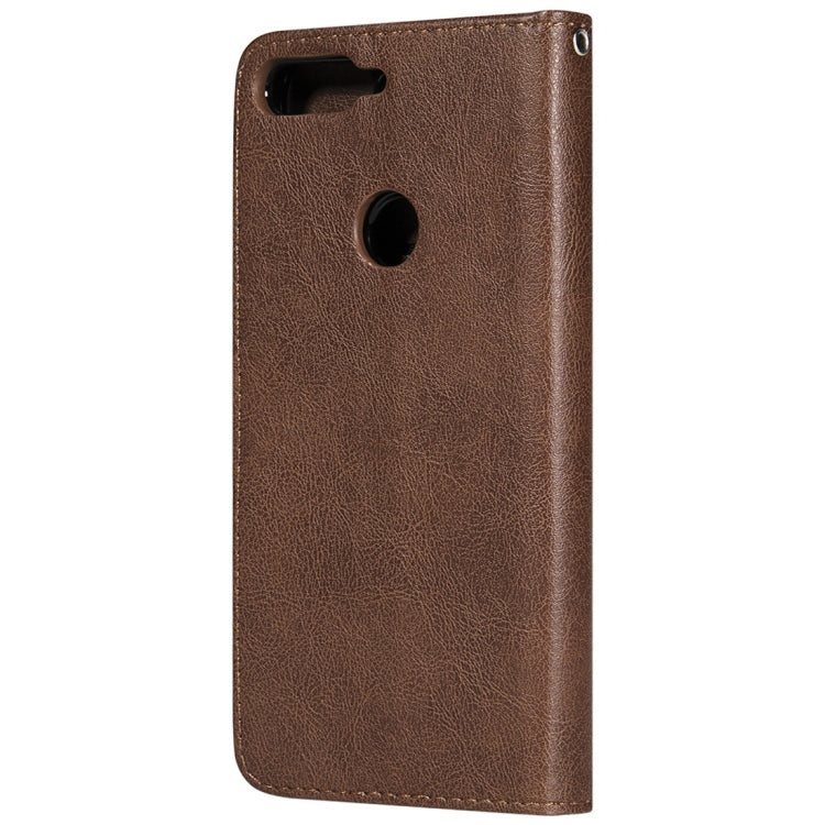 For Huawei Y7 Pro / Honor 7C Solid Color Horizontal Flip Protective Case with Holder & Card Slots & Wallet & Photo Frame & Lanyard