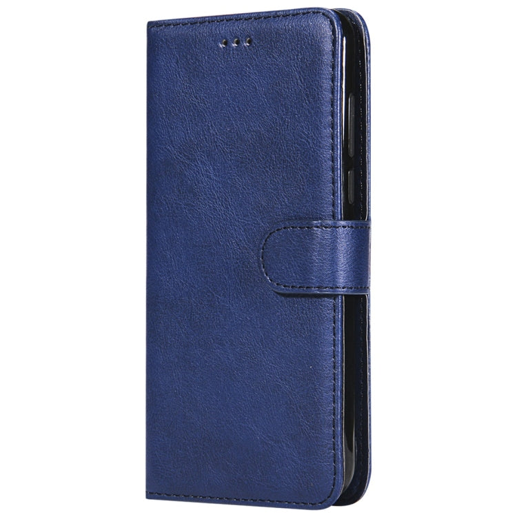 For Huawei Y7 Pro / Honor 7C Solid Color Horizontal Flip Protective Case with Holder & Card Slots & Wallet & Photo Frame & Lanyard