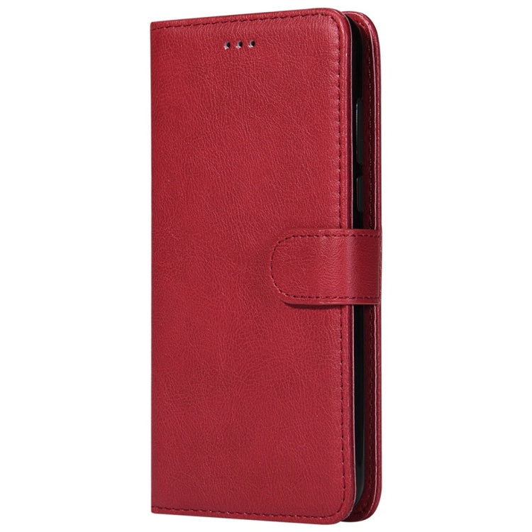 For Huawei Y7 Pro / Honor 7C Solid Color Horizontal Flip Protective Case with Holder & Card Slots & Wallet & Photo Frame & Lanyard