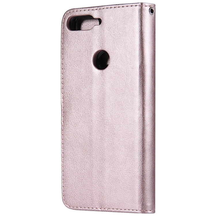For Huawei Y7 Pro / Honor 7C Solid Color Horizontal Flip Protective Case with Holder & Card Slots & Wallet & Photo Frame & Lanyard