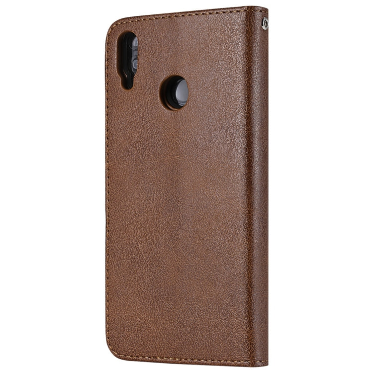 For Huawei Honor 8X Solid Color Horizontal Flip Protective Case with Holder & Card Slots & Wallet & Photo Frame & Lanyard