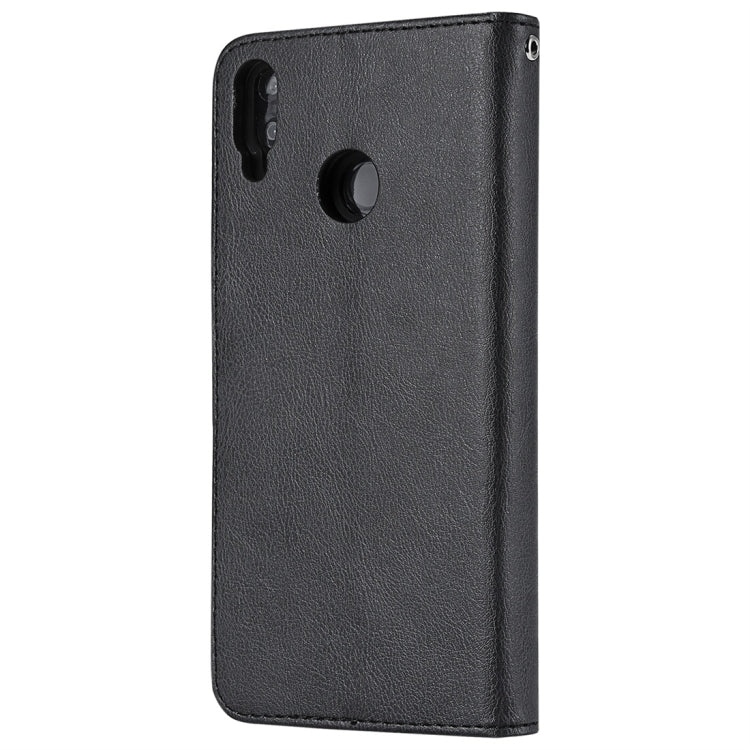 For Huawei Honor 8X Solid Color Horizontal Flip Protective Case with Holder & Card Slots & Wallet & Photo Frame & Lanyard