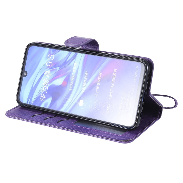 For Huawei Honor 10i Solid Color Horizontal Flip Protective Case with Holder & Card Slots & Wallet & Photo Frame & Lanyard