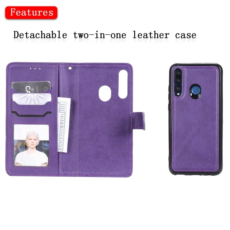 For Huawei Honor 10i Solid Color Horizontal Flip Protective Case with Holder & Card Slots & Wallet & Photo Frame & Lanyard