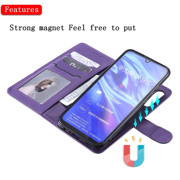 For Huawei Honor 10i Solid Color Horizontal Flip Protective Case with Holder & Card Slots & Wallet & Photo Frame & Lanyard
