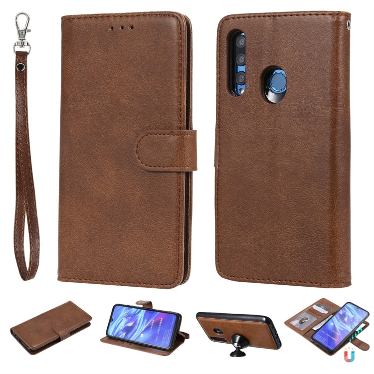 For Huawei Honor 10i Solid Color Horizontal Flip Protective Case with Holder & Card Slots & Wallet & Photo Frame & Lanyard