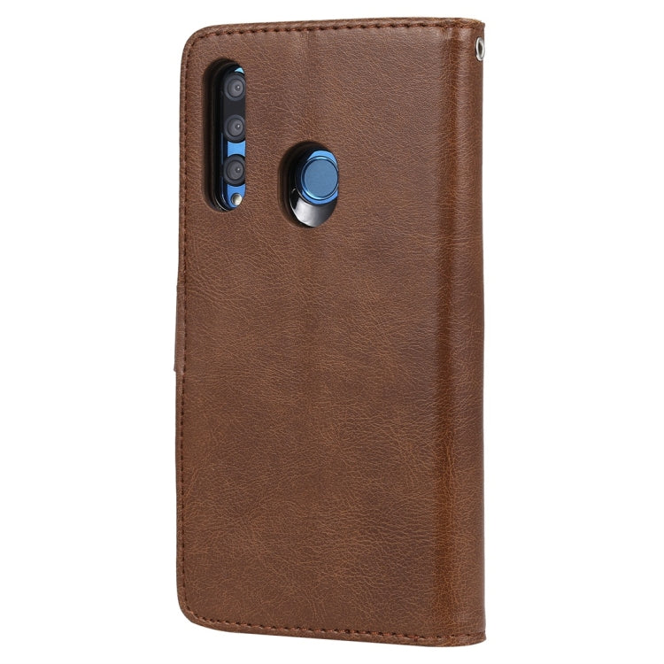 For Huawei Honor 10i Solid Color Horizontal Flip Protective Case with Holder & Card Slots & Wallet & Photo Frame & Lanyard