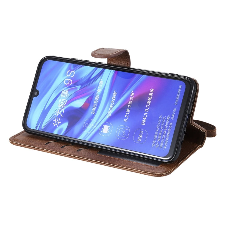 For Huawei Honor 10i Solid Color Horizontal Flip Protective Case with Holder & Card Slots & Wallet & Photo Frame & Lanyard