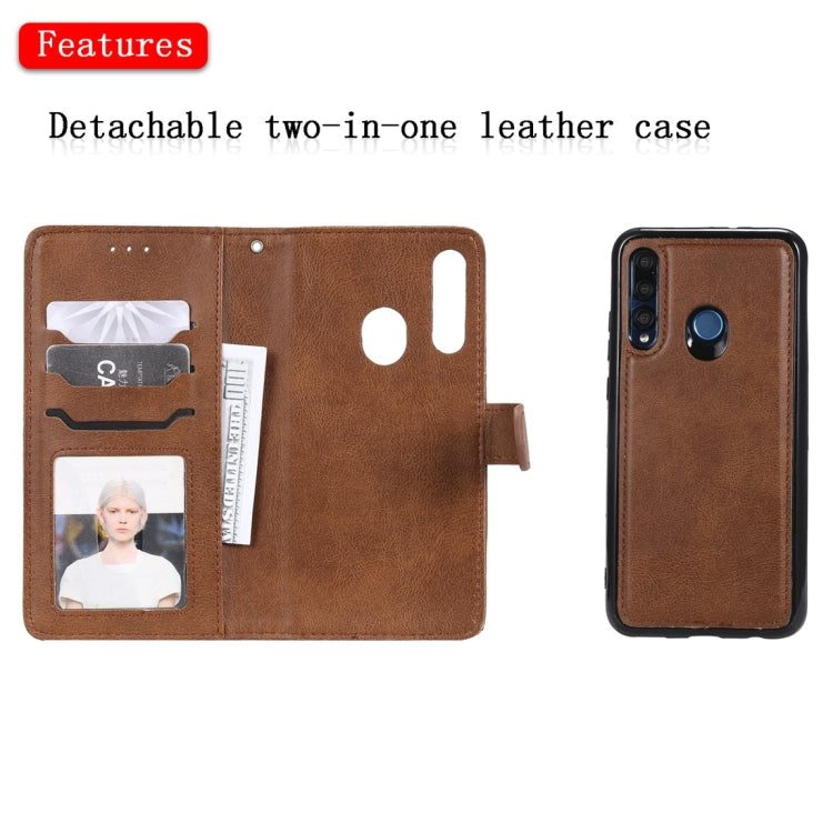 For Huawei Honor 10i Solid Color Horizontal Flip Protective Case with Holder & Card Slots & Wallet & Photo Frame & Lanyard