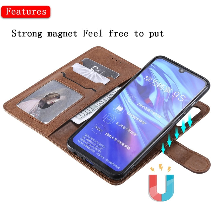 For Huawei Honor 10i Solid Color Horizontal Flip Protective Case with Holder & Card Slots & Wallet & Photo Frame & Lanyard