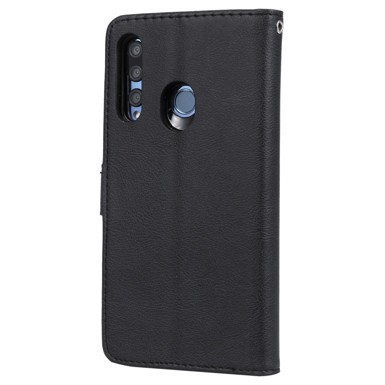 For Huawei Honor 10i Solid Color Horizontal Flip Protective Case with Holder & Card Slots & Wallet & Photo Frame & Lanyard
