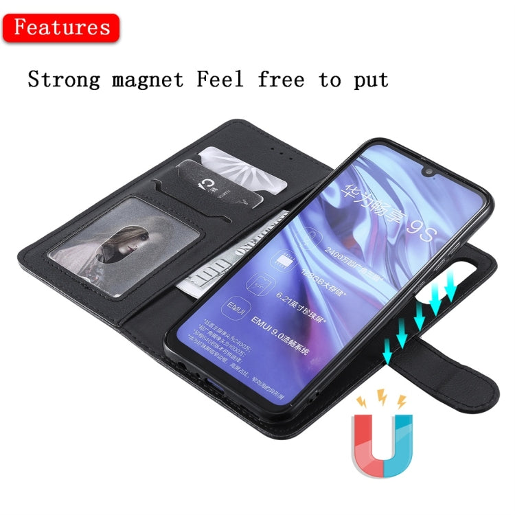 For Huawei Honor 10i Solid Color Horizontal Flip Protective Case with Holder & Card Slots & Wallet & Photo Frame & Lanyard