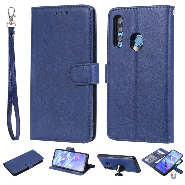 For Huawei Honor 10i Solid Color Horizontal Flip Protective Case with Holder & Card Slots & Wallet & Photo Frame & Lanyard