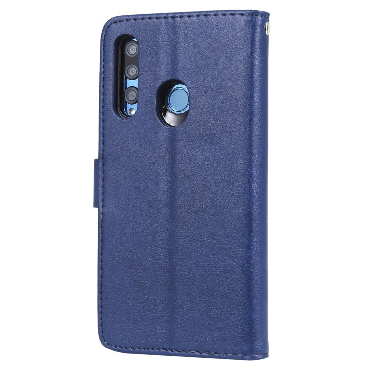 For Huawei Honor 10i Solid Color Horizontal Flip Protective Case with Holder & Card Slots & Wallet & Photo Frame & Lanyard