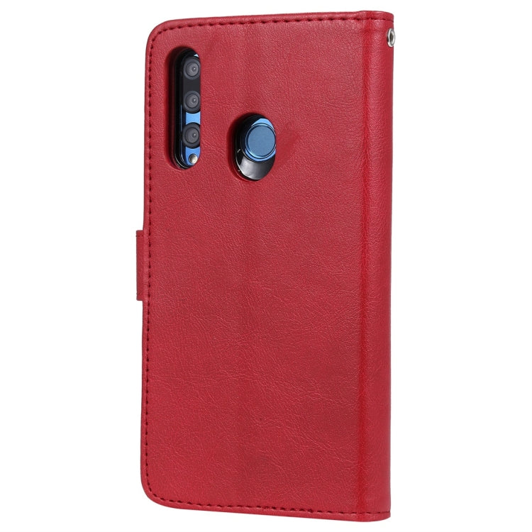 For Huawei Honor 10i Solid Color Horizontal Flip Protective Case with Holder & Card Slots & Wallet & Photo Frame & Lanyard