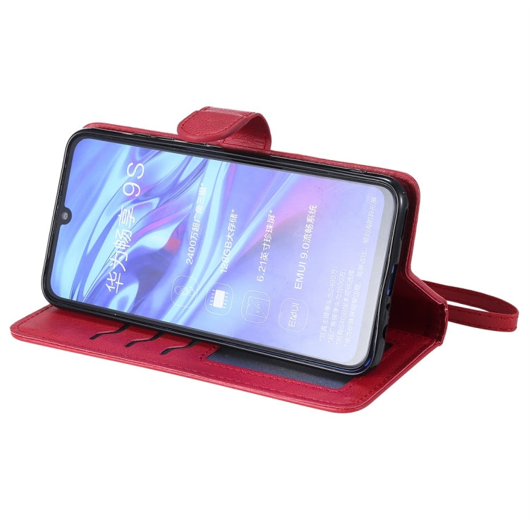 For Huawei Honor 10i Solid Color Horizontal Flip Protective Case with Holder & Card Slots & Wallet & Photo Frame & Lanyard