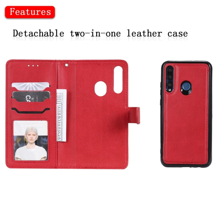 For Huawei Honor 10i Solid Color Horizontal Flip Protective Case with Holder & Card Slots & Wallet & Photo Frame & Lanyard