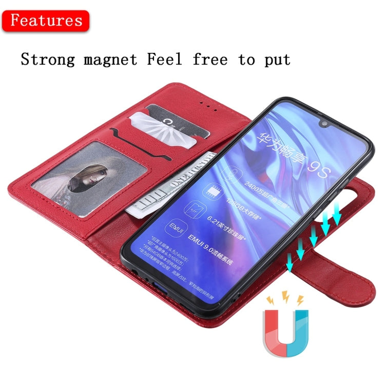 For Huawei Honor 10i Solid Color Horizontal Flip Protective Case with Holder & Card Slots & Wallet & Photo Frame & Lanyard