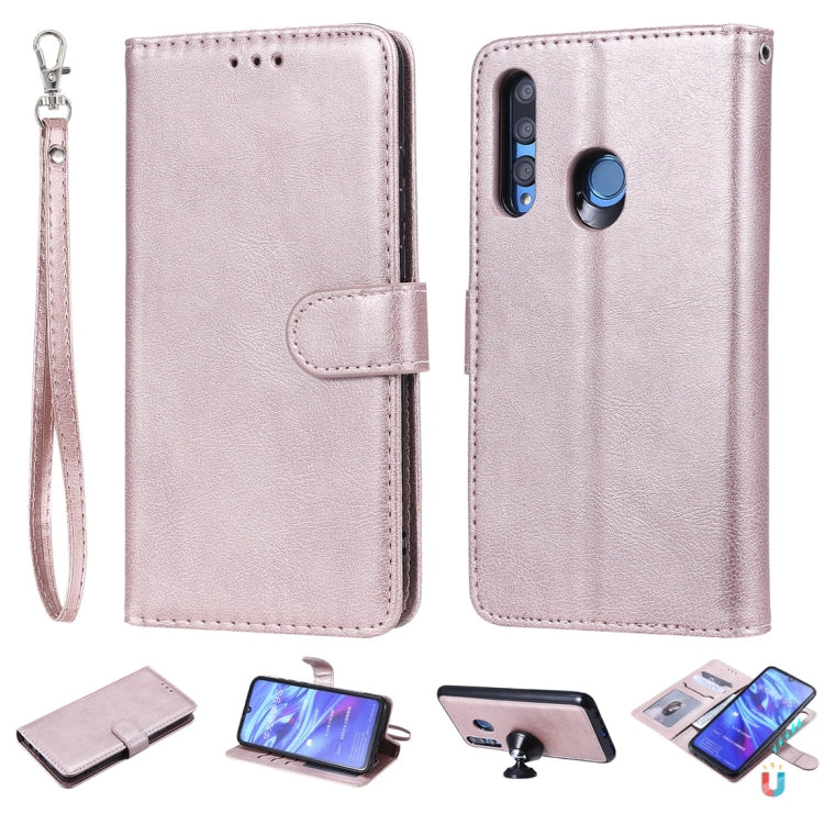 For Huawei Honor 10i Solid Color Horizontal Flip Protective Case with Holder & Card Slots & Wallet & Photo Frame & Lanyard