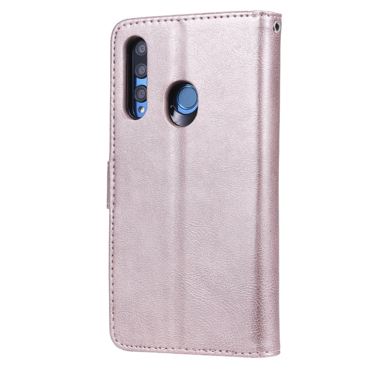 For Huawei Honor 10i Solid Color Horizontal Flip Protective Case with Holder & Card Slots & Wallet & Photo Frame & Lanyard