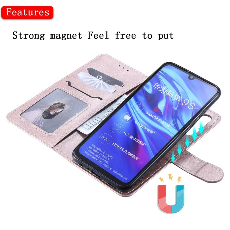 For Huawei Honor 10i Solid Color Horizontal Flip Protective Case with Holder & Card Slots & Wallet & Photo Frame & Lanyard