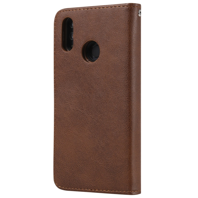 For Huawei Honor 10 Lite Solid Color Horizontal Flip Protective Case with Holder & Card Slots & Wallet & Photo Frame & Lanyard
