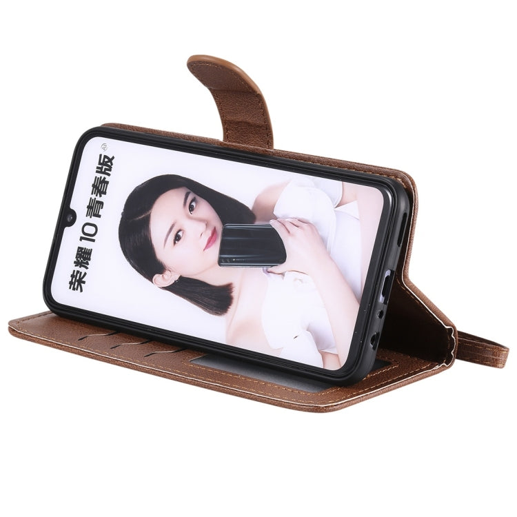 For Huawei Honor 10 Lite Solid Color Horizontal Flip Protective Case with Holder & Card Slots & Wallet & Photo Frame & Lanyard