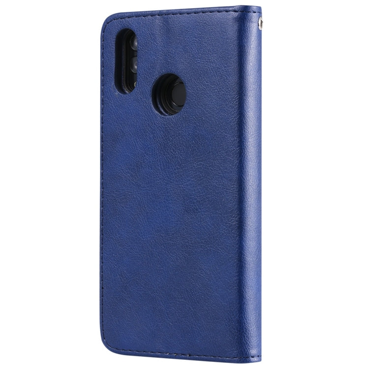 For Huawei Honor 10 Lite Solid Color Horizontal Flip Protective Case with Holder & Card Slots & Wallet & Photo Frame & Lanyard