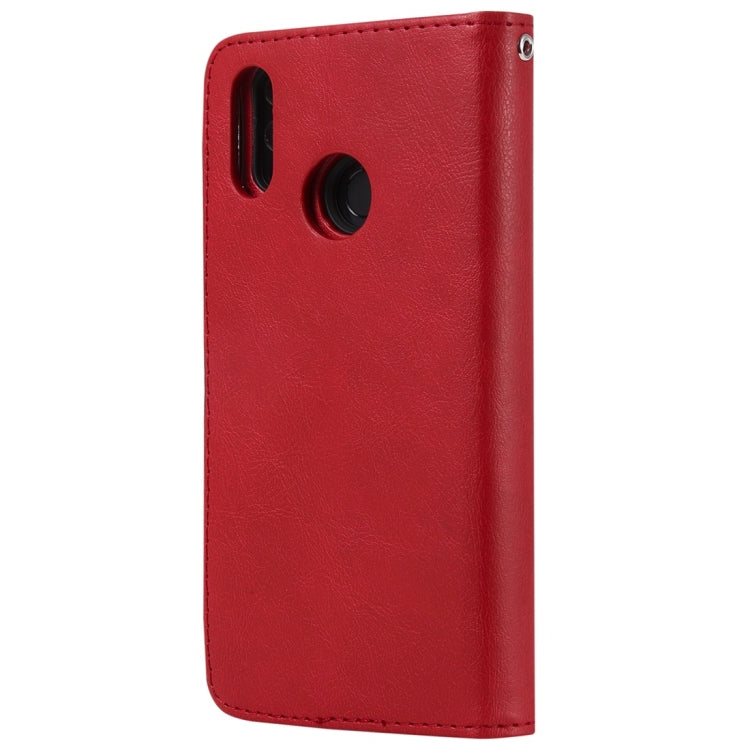 For Huawei Honor 10 Lite Solid Color Horizontal Flip Protective Case with Holder & Card Slots & Wallet & Photo Frame & Lanyard