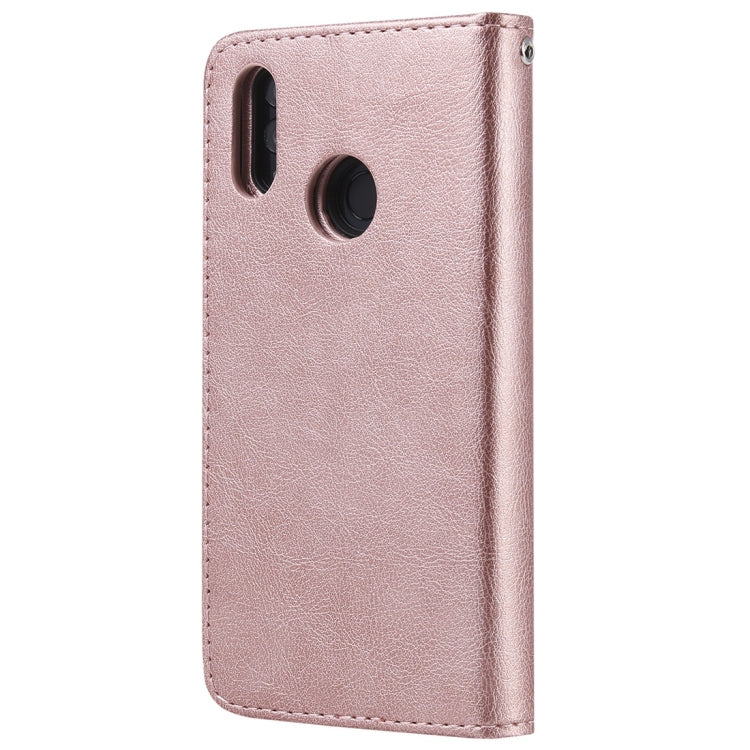For Huawei Honor 10 Lite Solid Color Horizontal Flip Protective Case with Holder & Card Slots & Wallet & Photo Frame & Lanyard