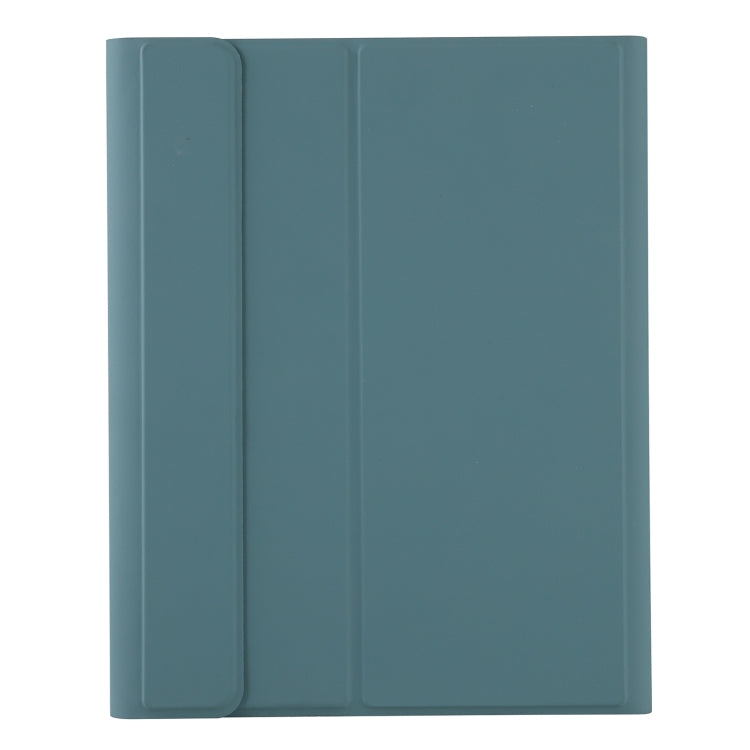 A07B-A Lambskin Texture Square Keycap Bluetooth Keyboard Leather Case with Touch Control For iPad 9.7 2018 & 2017 / Pro 9.7 inch / Air 2
