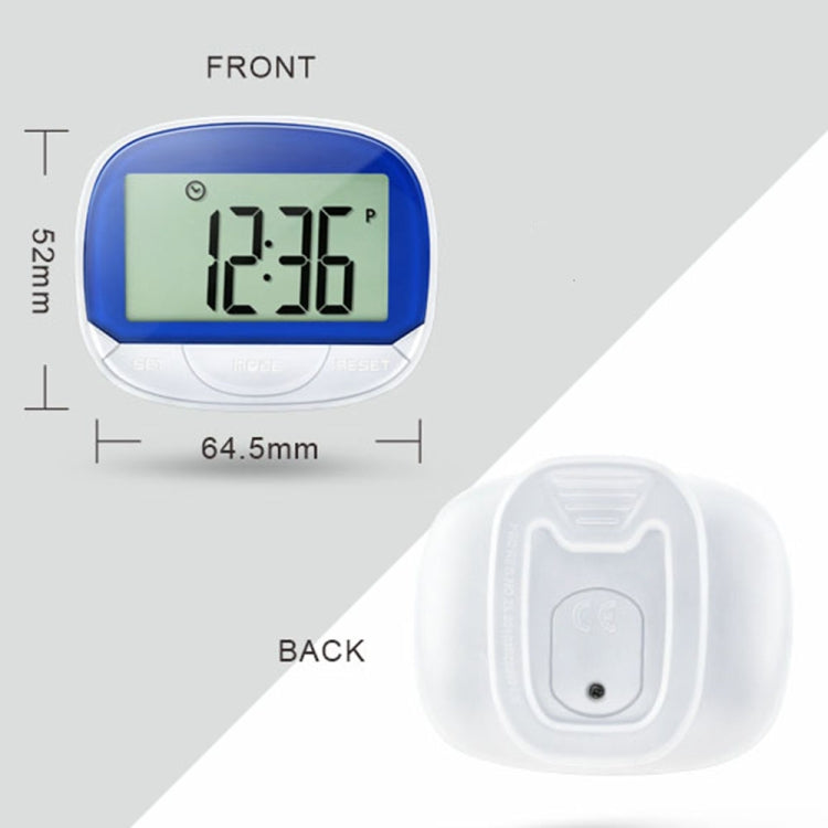 CR864 Multi-function LCD Large Screen 2D Pedometer with Back Buckle
