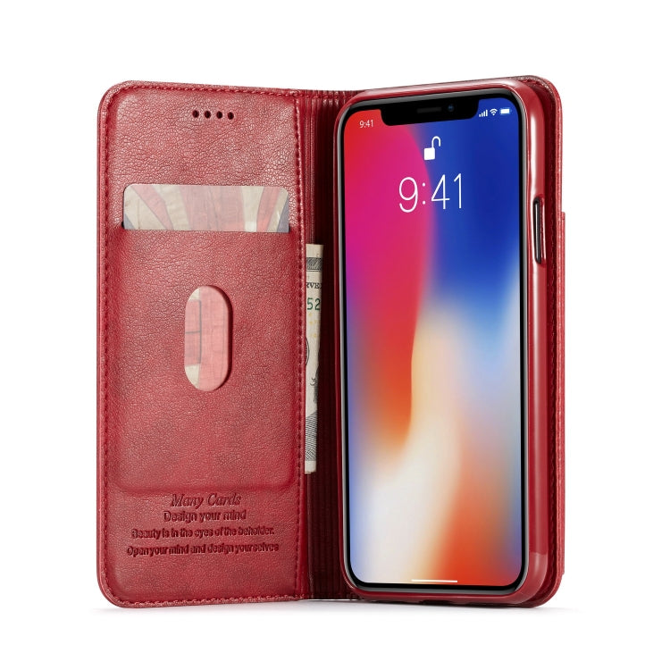 For iPhone X / XS Forwenw Multi-card Series Horizontal Flip PU Leather Case with Holder & Card Slots & Wallet