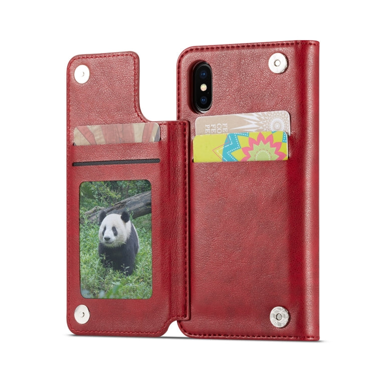 For iPhone X / XS Forwenw Multi-card Series Horizontal Flip PU Leather Case with Holder & Card Slots & Wallet