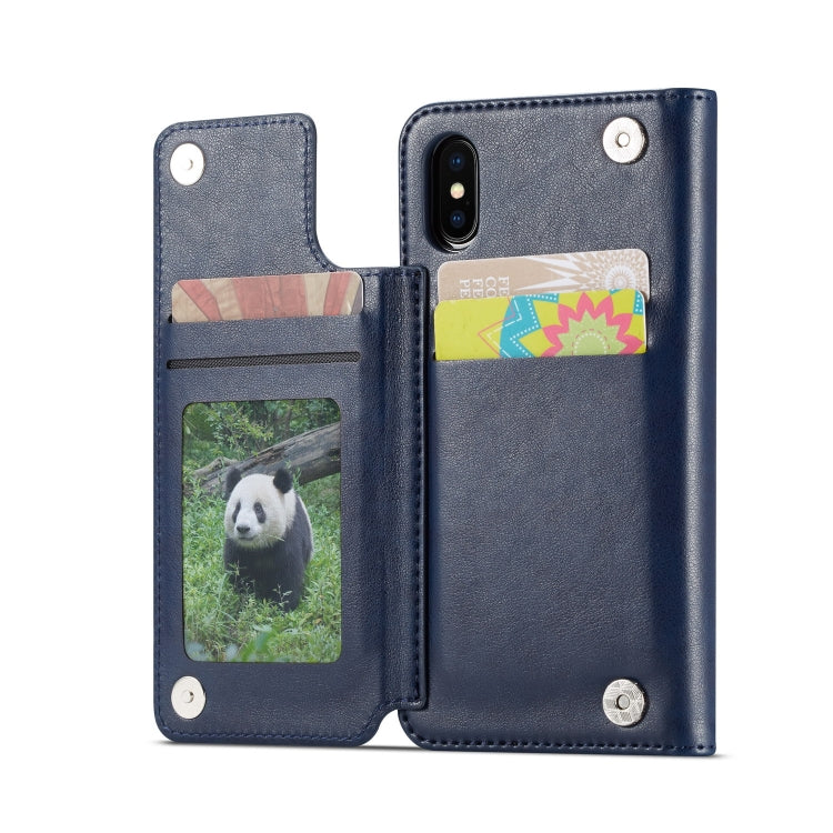 For iPhone X / XS Forwenw Multi-card Series Horizontal Flip PU Leather Case with Holder & Card Slots & Wallet