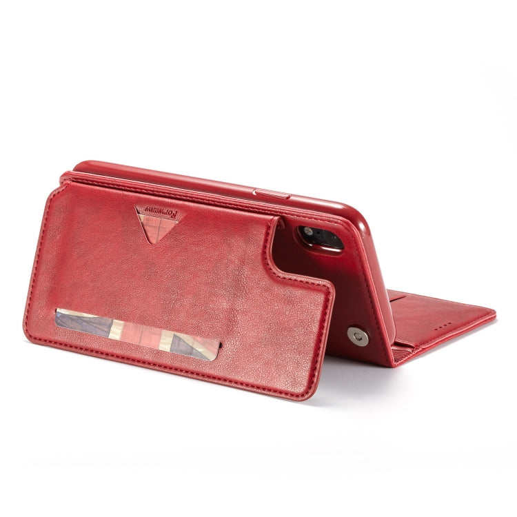 For iPhone XR Forwenw Multi-card Series Horizontal Flip PU Leather Case with Holder & Card Slots & Wallet